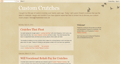 Desktop Screenshot of customcrutches.blogspot.com