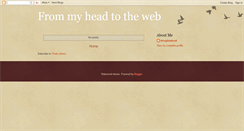 Desktop Screenshot of cobwebhead.blogspot.com