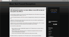 Desktop Screenshot of beernotfoundexception.blogspot.com