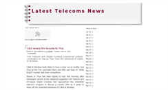 Desktop Screenshot of latesttelecomsnews.blogspot.com