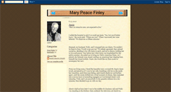 Desktop Screenshot of marypeacefinley.blogspot.com