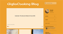 Desktop Screenshot of gigliocooking.blogspot.com