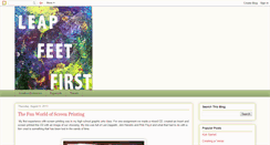 Desktop Screenshot of leapfeetfirst.blogspot.com