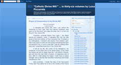 Desktop Screenshot of catholicdivinewill.blogspot.com