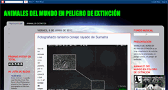 Desktop Screenshot of animalesdelmundoenpeligrodeextincion.blogspot.com