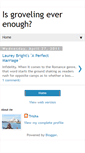 Mobile Screenshot of isgrovelingenough.blogspot.com