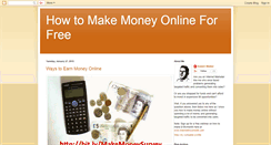 Desktop Screenshot of howtomakemoneyonlinefor-free.blogspot.com