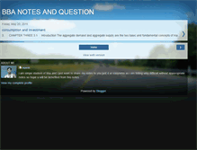 Tablet Screenshot of bbanotesandquestion.blogspot.com