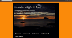 Desktop Screenshot of dondevayaelsol.blogspot.com