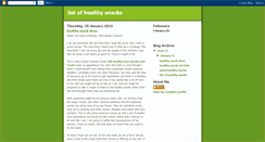 Desktop Screenshot of listofhealthysnacks.blogspot.com