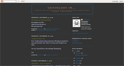 Desktop Screenshot of getinlost.blogspot.com