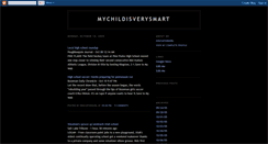 Desktop Screenshot of mychildisverysmart.blogspot.com