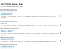 Tablet Screenshot of commerce-server-guy.blogspot.com
