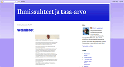 Desktop Screenshot of ihmissuhteet.blogspot.com