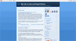 Desktop Screenshot of mylifeinlists.blogspot.com