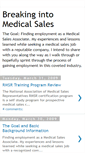 Mobile Screenshot of getstartedinmedicalsales.blogspot.com