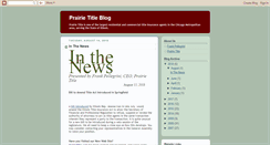 Desktop Screenshot of prairietitle.blogspot.com