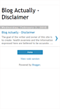 Mobile Screenshot of blogactually-disclaimer.blogspot.com