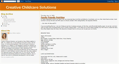 Desktop Screenshot of creativechildcaresolutions.blogspot.com