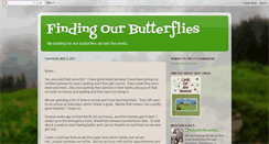 Desktop Screenshot of findingourbutterflies.blogspot.com