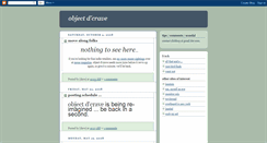 Desktop Screenshot of objectdcrave.blogspot.com