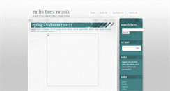 Desktop Screenshot of milistanzmusik.blogspot.com