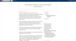 Desktop Screenshot of disabilitiesleadershipcouncil.blogspot.com