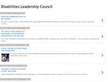 Tablet Screenshot of disabilitiesleadershipcouncil.blogspot.com