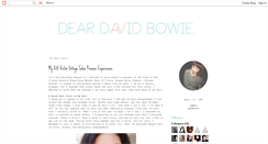 Desktop Screenshot of deardavidbowie.blogspot.com