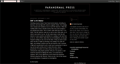 Desktop Screenshot of evansvilleparanormal.blogspot.com