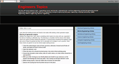 Desktop Screenshot of engineerstopics.blogspot.com
