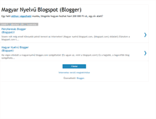 Tablet Screenshot of magyar-nyelvu.blogspot.com