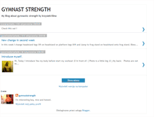 Tablet Screenshot of gymnaststrength.blogspot.com