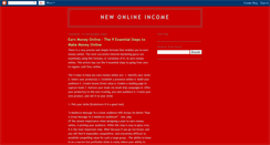 Desktop Screenshot of newonlineincome.blogspot.com