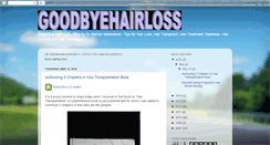 Desktop Screenshot of goodbyehairloss.blogspot.com