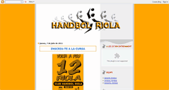 Desktop Screenshot of handbolriola.blogspot.com