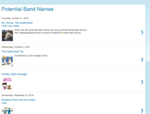 Tablet Screenshot of potentialbandnames.blogspot.com