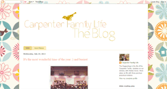 Desktop Screenshot of carpenterfamilylife.blogspot.com