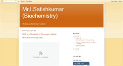 Desktop Screenshot of biochemistrysatish.blogspot.com