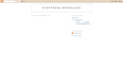 Desktop Screenshot of fuenterraminerales.blogspot.com