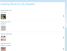 Tablet Screenshot of inspiringwordsformydaughter.blogspot.com