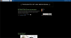 Desktop Screenshot of individuthoughts.blogspot.com
