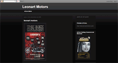 Desktop Screenshot of leonartmotors.blogspot.com