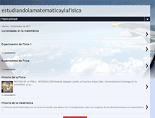 Tablet Screenshot of estudiandolamatematicaylafisica.blogspot.com
