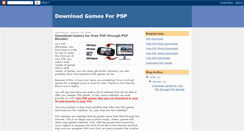 Desktop Screenshot of downloadgamesforpsp.blogspot.com