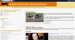 Desktop Screenshot of goldenmountaindogsolutions.blogspot.com