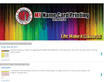 Tablet Screenshot of mynamecardonline.blogspot.com