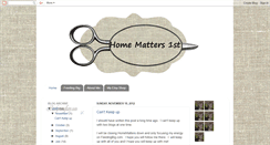 Desktop Screenshot of homematters1st.blogspot.com