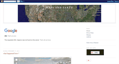 Desktop Screenshot of mapsandearth.blogspot.com