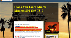 Desktop Screenshot of lionsvanlines-miamimovers.blogspot.com